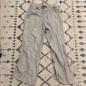Cropped linen pants